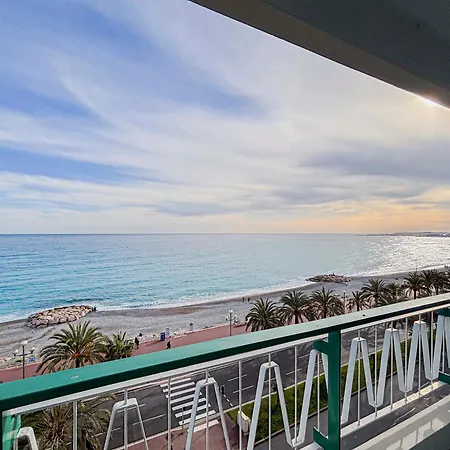 公寓 Promenade Des - Vue Mer, Ac, 2pers 尼斯